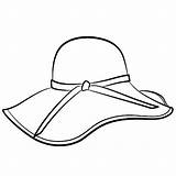 Hat Coloring Colouring Cap Hats Sun Template Pages Floppy Printable Drawing Color Graduation Fancy Police Chef Clipart Clip Kids Templates sketch template