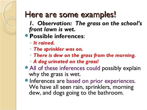 image result  observation  inference examples vocabulary games