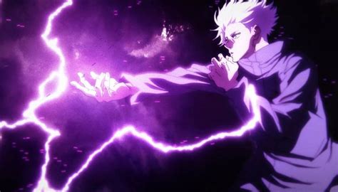 gojo satoru hollow purple   cool anime pictures