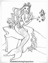 Barbie Mermaid Coloring Pages Princess H2o Printable Dolphin Girl Kids Sheet Queen Drawing Realistic Color Sheets Print Tale Mermaids Clipart sketch template