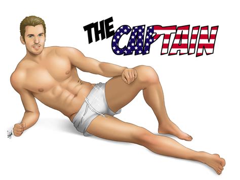 sexy male muscle hunk hero pinup the captain by