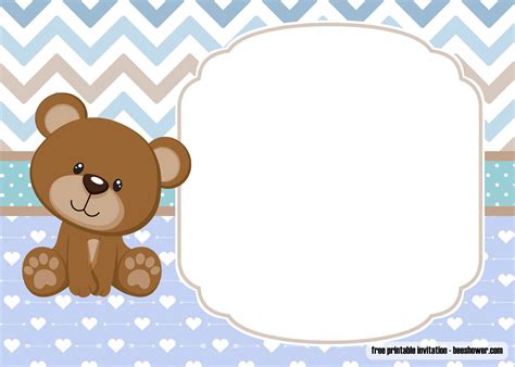 teddy bear invitation template