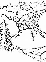 Volcan Lava Imprimer Coloriages Albumdecoloriages Volcano sketch template