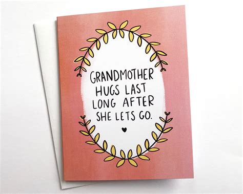loss  grandmother grandma loss gift sympathy card grandma etsy