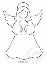 Angel Template Christmas Printable Coloring Tree Templates Pages Applique Ornaments Angels Coloringpage Eu Crafts Star Decoration Printables Drawings Kids Traceable sketch template