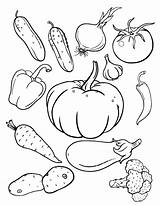 Coloring Vegetables Pages Printable Pdf Print Sheet Button Standard Prints Below sketch template