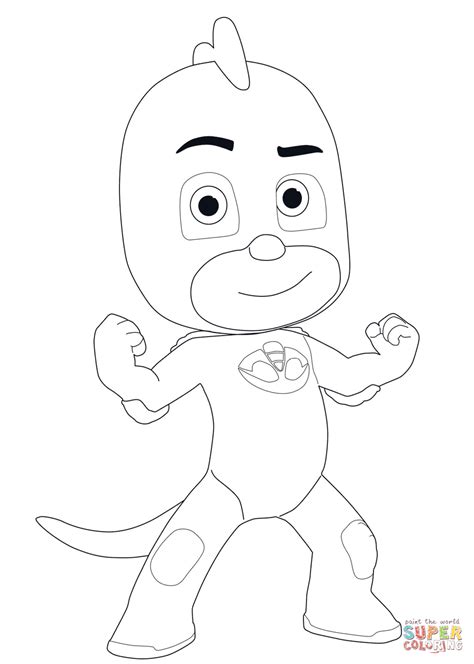 gecko  pj masks coloring page  printable coloring pages