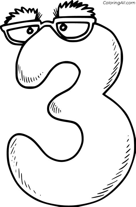 printable number  coloring pages  vector format easy