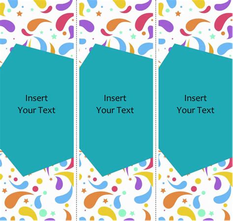 two sided bookmark template free arts arts