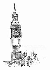 Coloring London Tower Clock Pages Netart Beautiful Ben Big Kids sketch template