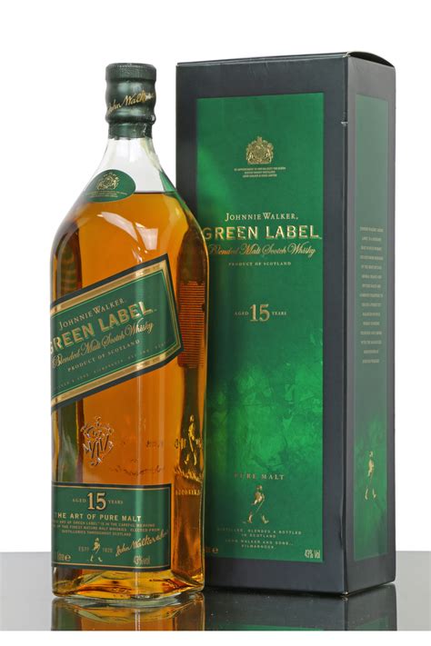johnnie walker  years  green label  litre  whisky auctions