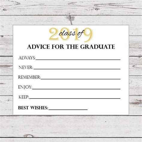 advice   graduate printable graduation advice cards etsy
