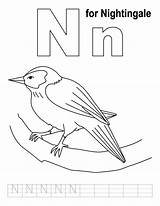Coloring Nightingale Letter Pages Animal Handwriting Practice Alphabet Printable Rapunzel Kids Getdrawings Popular sketch template