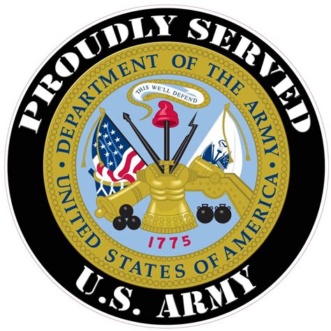 proudly served  army decal nostalgia decals military vinyl
