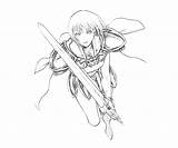 Claymore Clare Sword Coloring Pages Cute Another sketch template