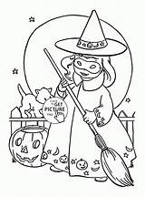 Coloring Kids Witch Pages Halloween Cute Printables Witches Wuppsy Sheets Little Printable sketch template