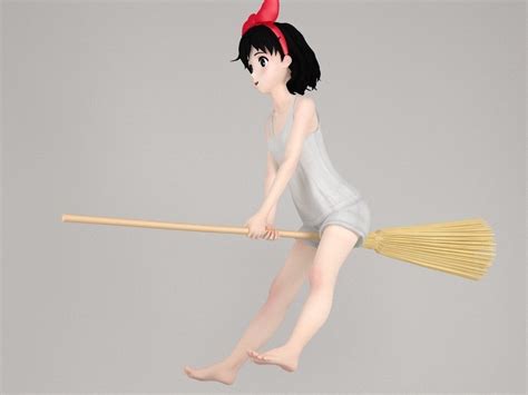 Kiki Anime Girl Pose 02 3d Model Cgtrader