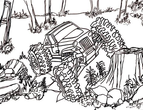 rock crawler truck coloring pages coloring pages