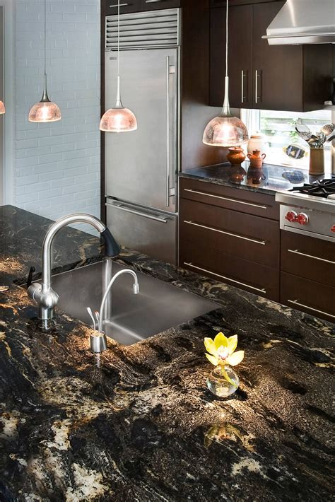 46 Kitchen Design Ideas With Black Granite Countertops Pics