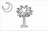 Carolina South Flag Coloring Pages State Flags sketch template