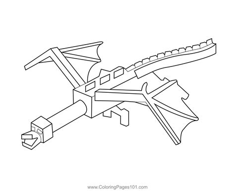 ender dragon minecraft coloring page  kids  minecraft