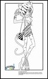 Coloring Monster High Pages Toralei sketch template