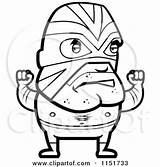 Wrestler Coloring Libre Lucha Cartoon Luchador Vector Clipart Mexican Pages Outlined Wrestling Royalty Cory Thoman Illustration Clip Mask Clipartof Visit sketch template