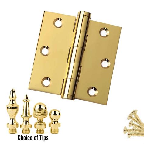 door hinge    solid brass polished brass  homebuilders hardware