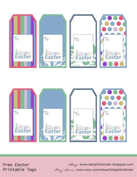 easter tags easter printables  inexpensive easter basket