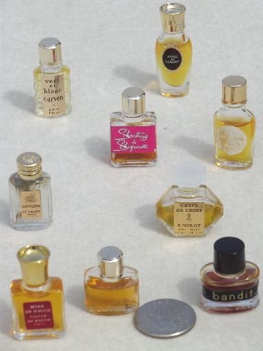 vintage miniature perfume bottles mini glass french perfumes  box