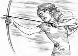 Katniss Hunger Everdeen Peeta sketch template