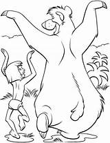 Coloring Mowgli Jungle Book Cartoon Pages Baloo Bare Mogli Necessities Kids Draw Singing Show Will Visit Dancing Re They When sketch template