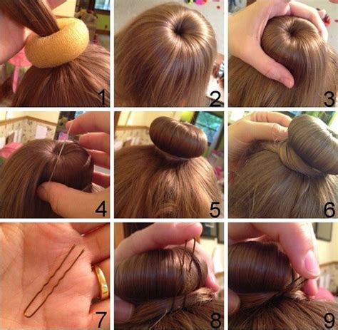 donut hair bun   easiest  diy hair