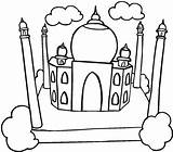 Taj Mahal Coloring Beautiful Drawing Pages Printable Color Netart Getcolorings Getdrawings sketch template