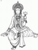 Hindu Saraswati Belldandy Lineart Parvati Sketch Malvorlagen Goddesses Erwachsene Livros Bhakti Printablecolouringpages Ganesh sketch template