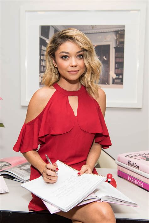sarah hyland celebrates back to school fashion with candie