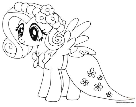 pony fluttershy    pony coloring page