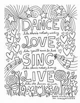 Coloring Pages Book Grown Ups Quotes Printable Adult Inspirational Quote Sayings Inspiring Craftsy Cute Dance sketch template