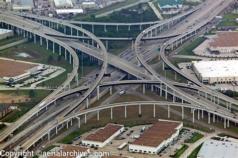 aerial photograph  interstate   interstate  interchange houston texas aerial