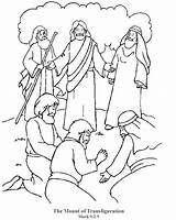 Transfiguration Transfiguracion Disciples Sends Tran Super Catholic Church sketch template