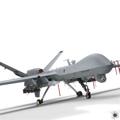 mq  reaper military aircraft drone  model rigged max obj ds fbx cd ma mb cgtradercom