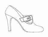 Elegantes Sapatos Scarpe Disegno Colorare Colorier Coloriage Acolore Zapatilla Pintar Imagui Coloritou sketch template