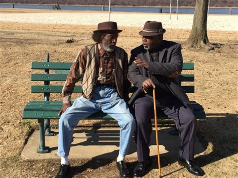 two old black guys just sitting around talking the evergreen theatre