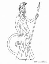 Athena Wisdom sketch template