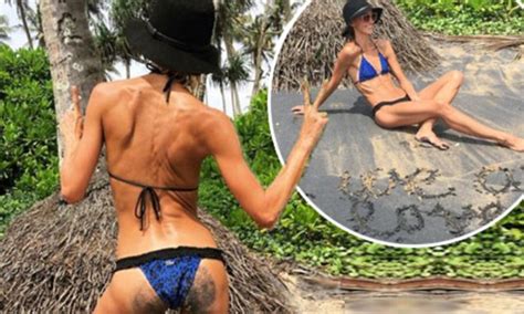 sharni vinson showcases her slender figure in cheeky bikini instagram