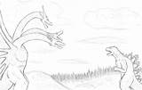Godzilla Ghidorah Zilla Adora Img09 Kong sketch template