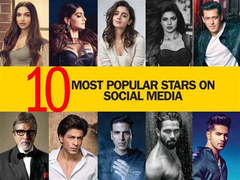 10 most popular bollywood stars on social media