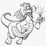 Figment Sketch Character Drawing Sketches Drawings Cohen Cartoon Dragon Disney Dreamfinder Epcot Draw Paul Cartoons References Dinosaurs sketch template
