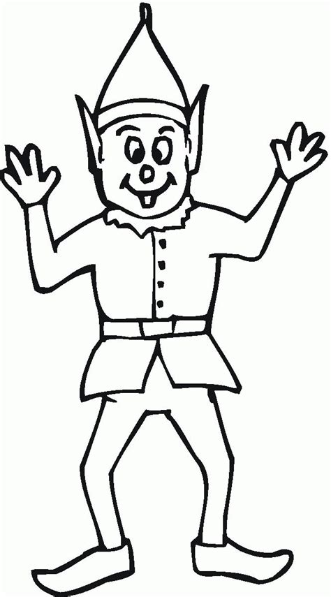 santas elf coloring pages coloring home