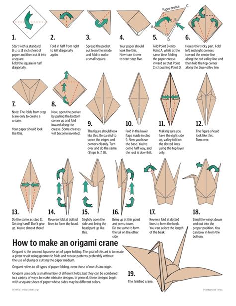 origami crane tutorial    crafty pinterest